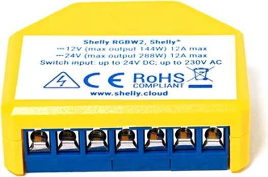 Pajisje RGBW Shelly, Wireless, Wi-Fi, Blue, Yellow