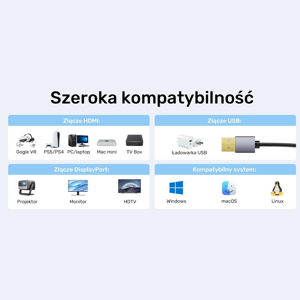 Kabllo Unitek HDMI në DisplayPort, 4K 60Hz, HDR, me furnizim USB-A, 1.8 m, e zezë-gri