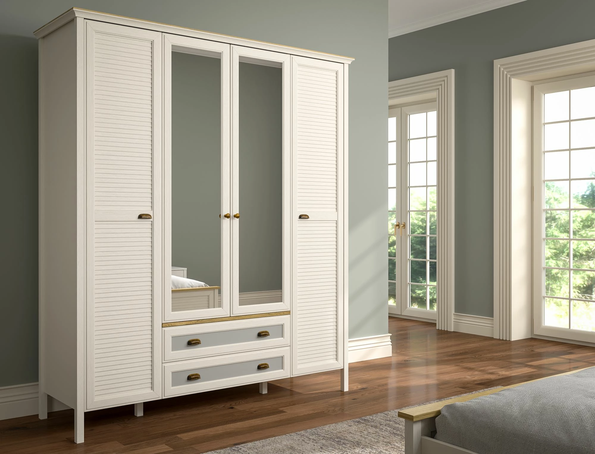 Dollap Skye Decor, FRN-21004, krem, lis, gri