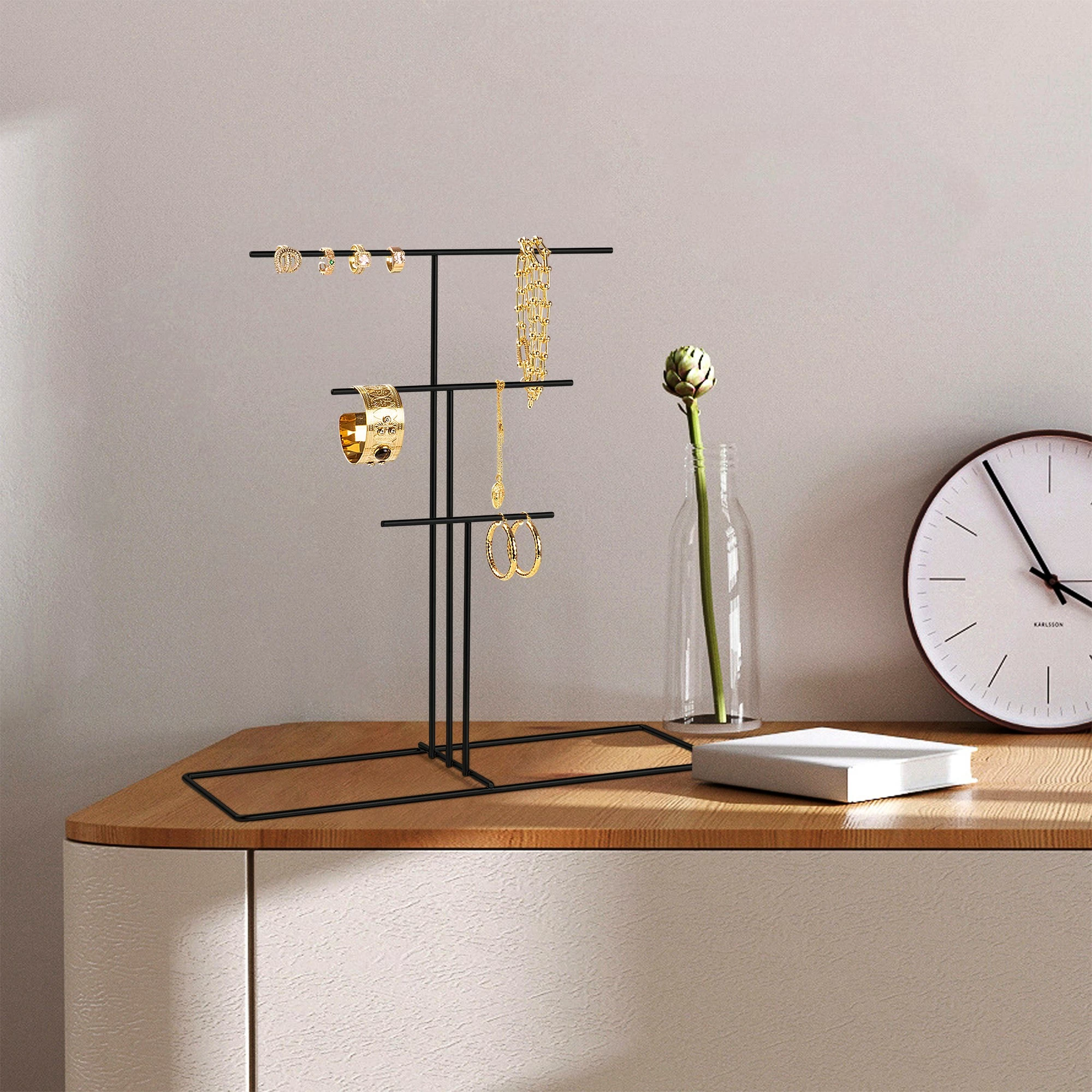 Organizues stoli për bizhuteri, dizajn Aberto, TK-006-B, ngjyrë e zezë