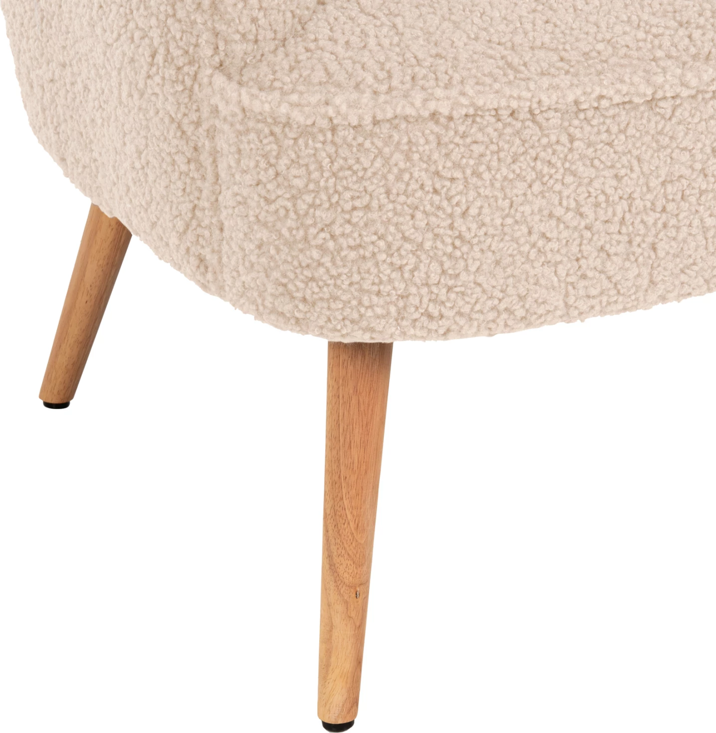 Karrige MYLIE FH8394.23, pëlhurë boucle e bardhë, 66x75x93H cm