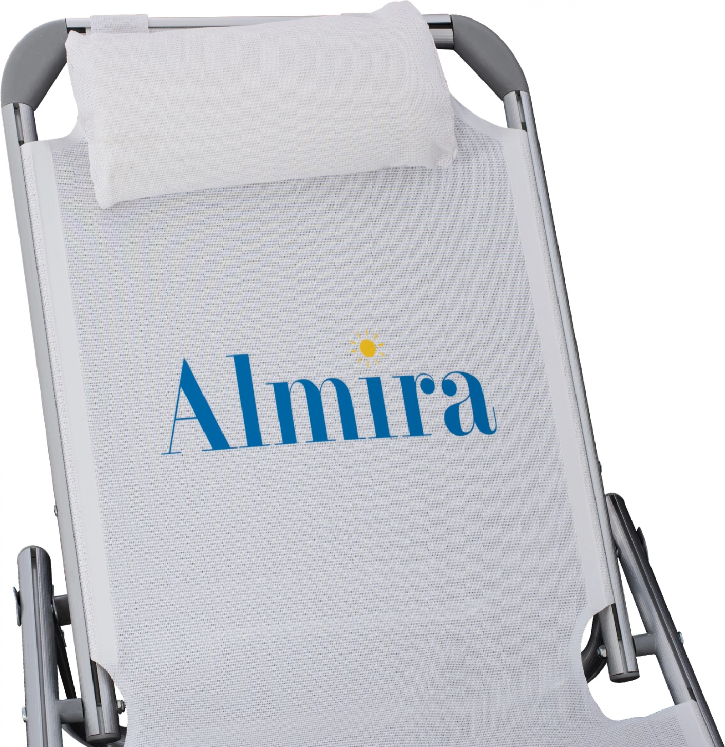 Shezllon për plazh, tipi i rëndë, ngjyrë e bardhë, alumini, FH5054.03, 188x58x31-81 cm