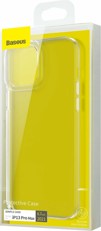 Mbështjellës Baseus Simple Series për iPhone 13 Pro Max, transparent