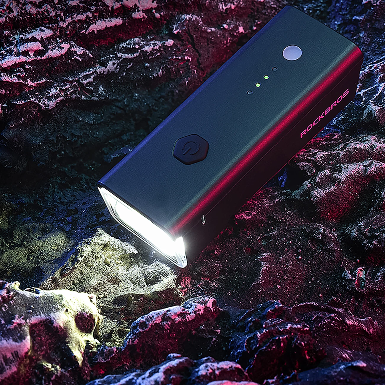 Dritë përpara biçiklete Rockbros 24510003001, 260 lm, 1500 mAh, USB-C, e zezë