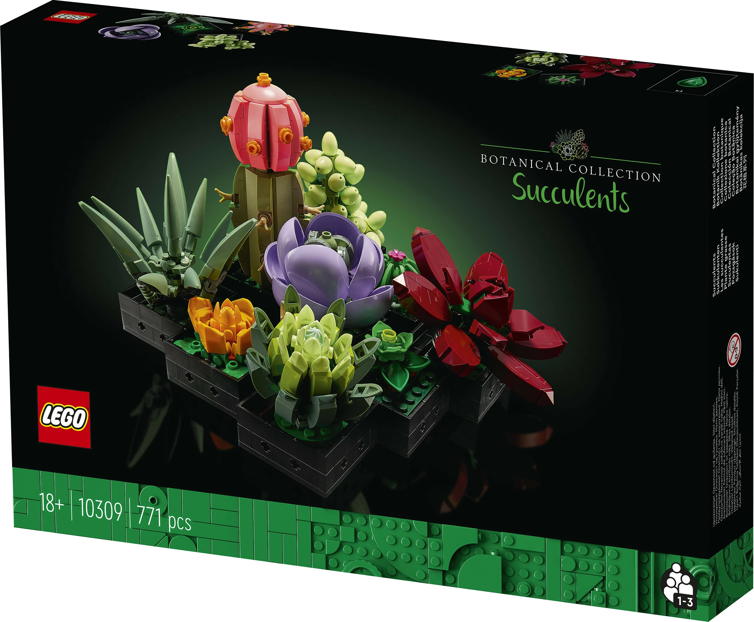 Set ndërtimi LEGO Botanicals Succulents 10309, 771 copë, 18+, multikolor