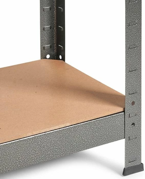 Raft magazinimi metalik VONHAUS 3515371 150x75x30cm, 5 kate, 175kg/kate, Hammerite, gri e errët