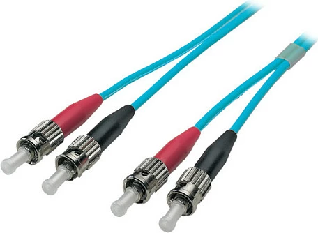 Kabllo patch fiber optike EFB Elektronik ST-ST OM3, 10m, duplex, LSZH, turkeze