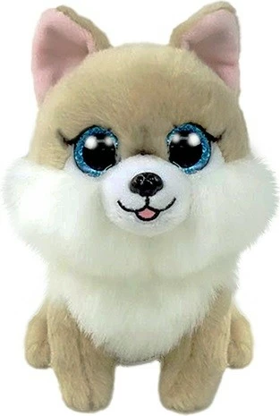 Lodër pelushi qen, TY, 36571, 15 cm, bezhë/bardhë