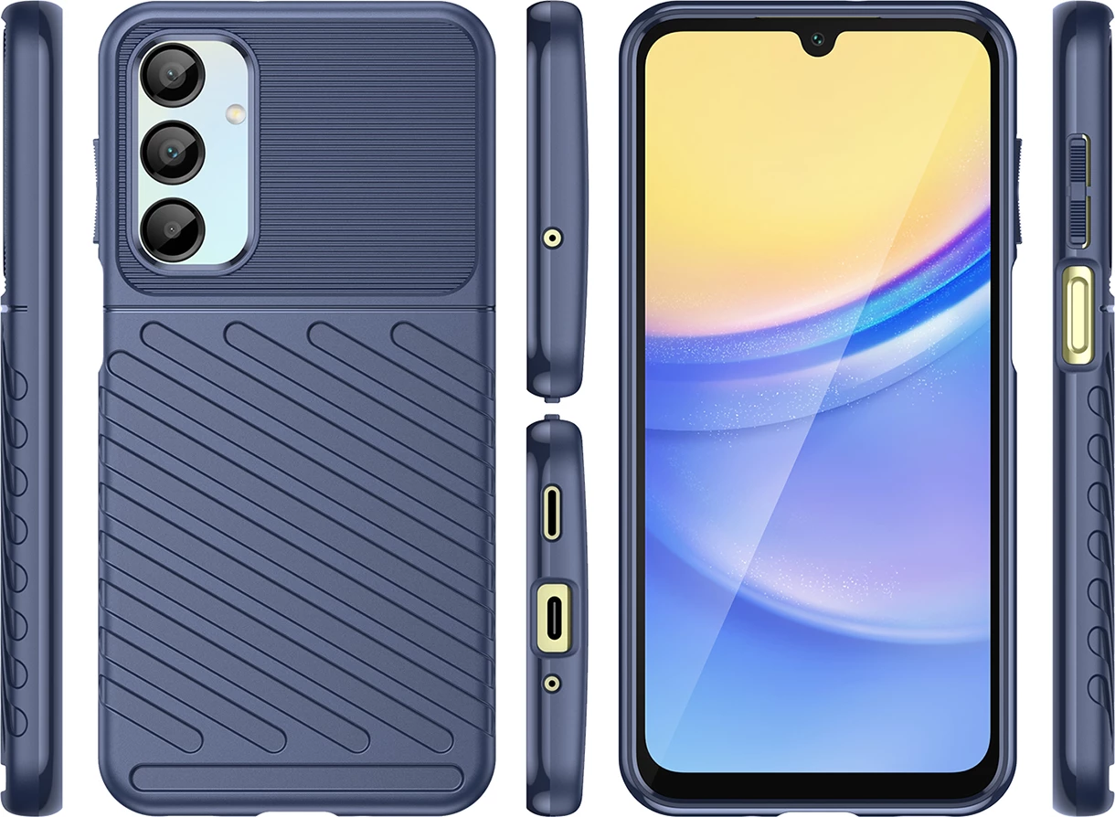 Mbështjellës Hurtel Thunder Case për Samsung Galaxy A16 / A16 5G, TPU, Kaltër
