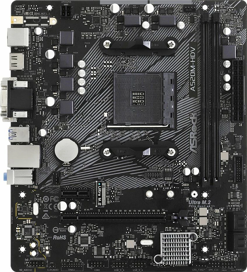 Pllakë amë ASRock A520M-HDV mATX, Socket AM4, DDR4 64GB