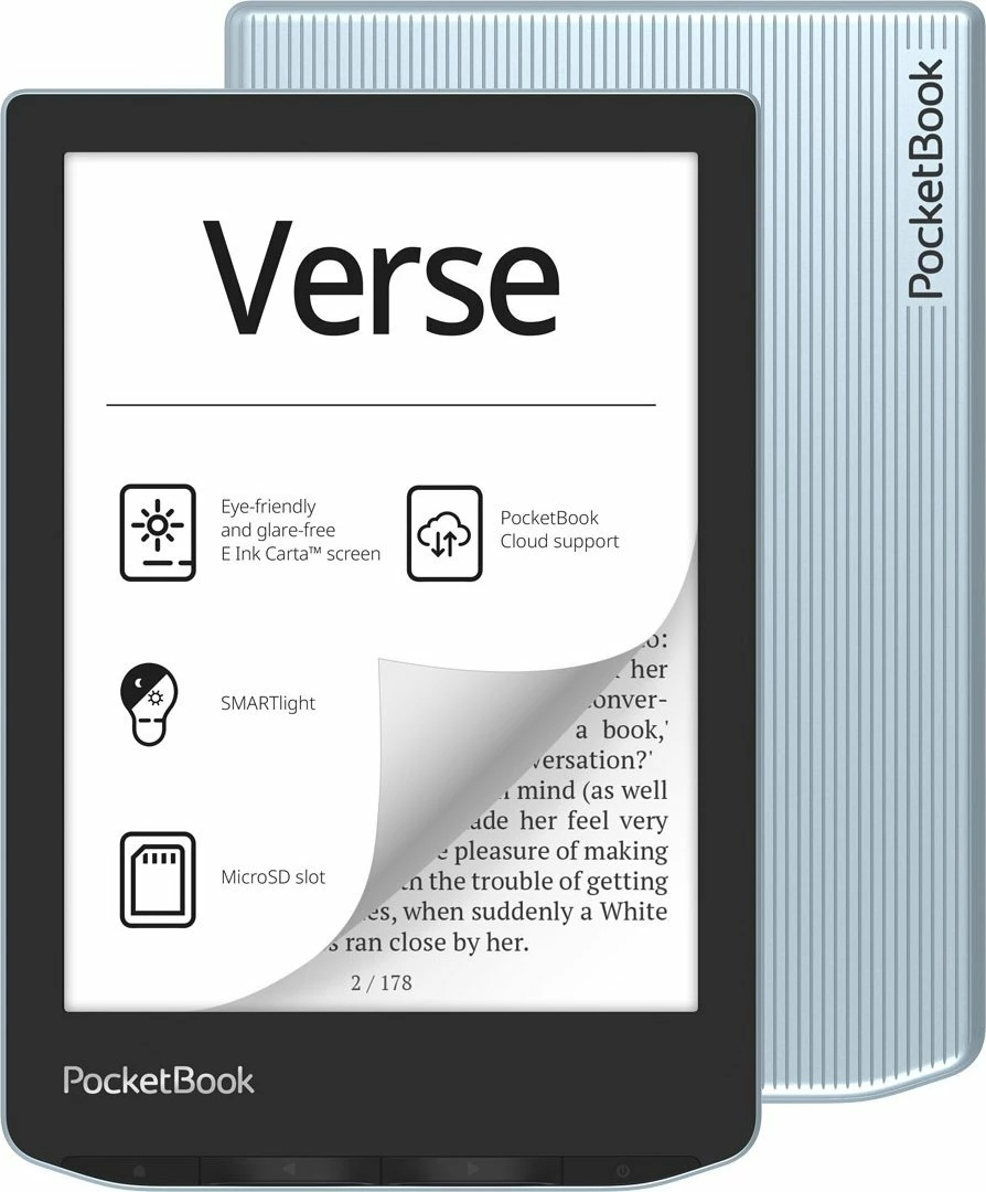 Lexues e-librash PocketBook Verse PB629-2-WW, 6", 8GB, Wi‑Fi, USB‑C, blu