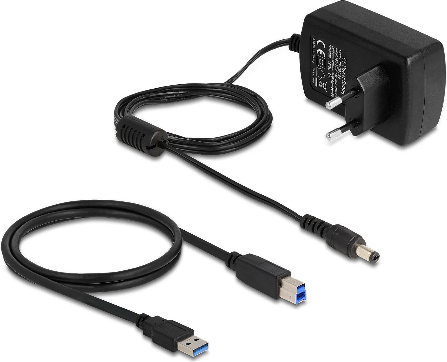 Stacion dokimi USB DeLOCK për 2x SATA HDD/SSD 2.5"/3.5", Clone/Erase, 5 Gbit/s, i zi