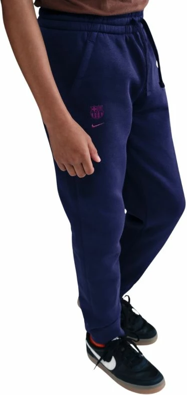 Pantallona sportive për fëmijë Nike FC Barcelona Tech Fleece HM4108-594, blu të errëta [Madhësia: S]