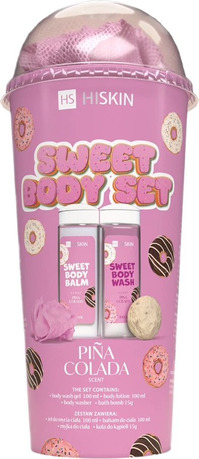 Set për kujdesin e trupit HiSkin Sweet Body Set për femra Pina Colada 4 copë