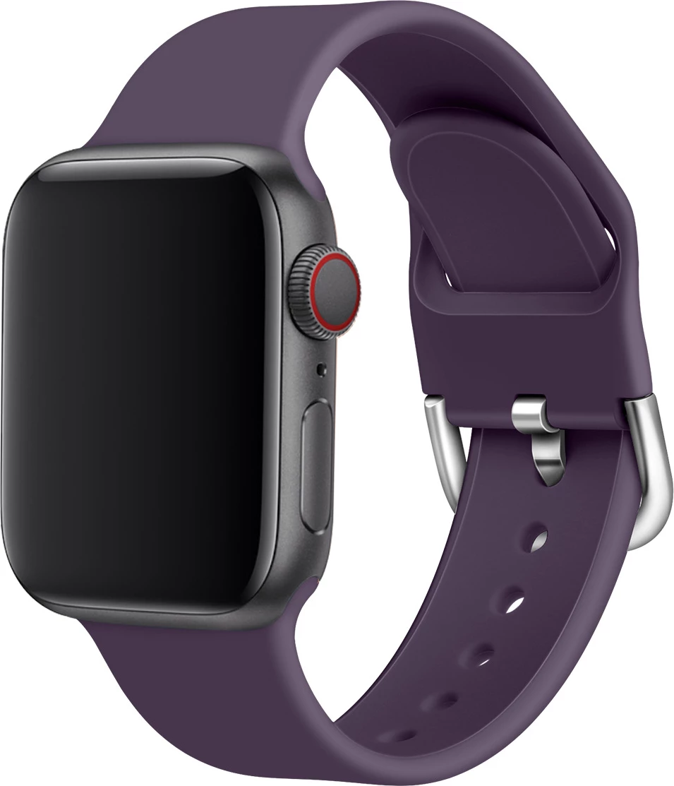Rrip silikoni për orë të mençur Hurtel për Apple Watch Ultra/9/8/7/6/5/4/3/2/SE (42/44/45/49mm), Kuq