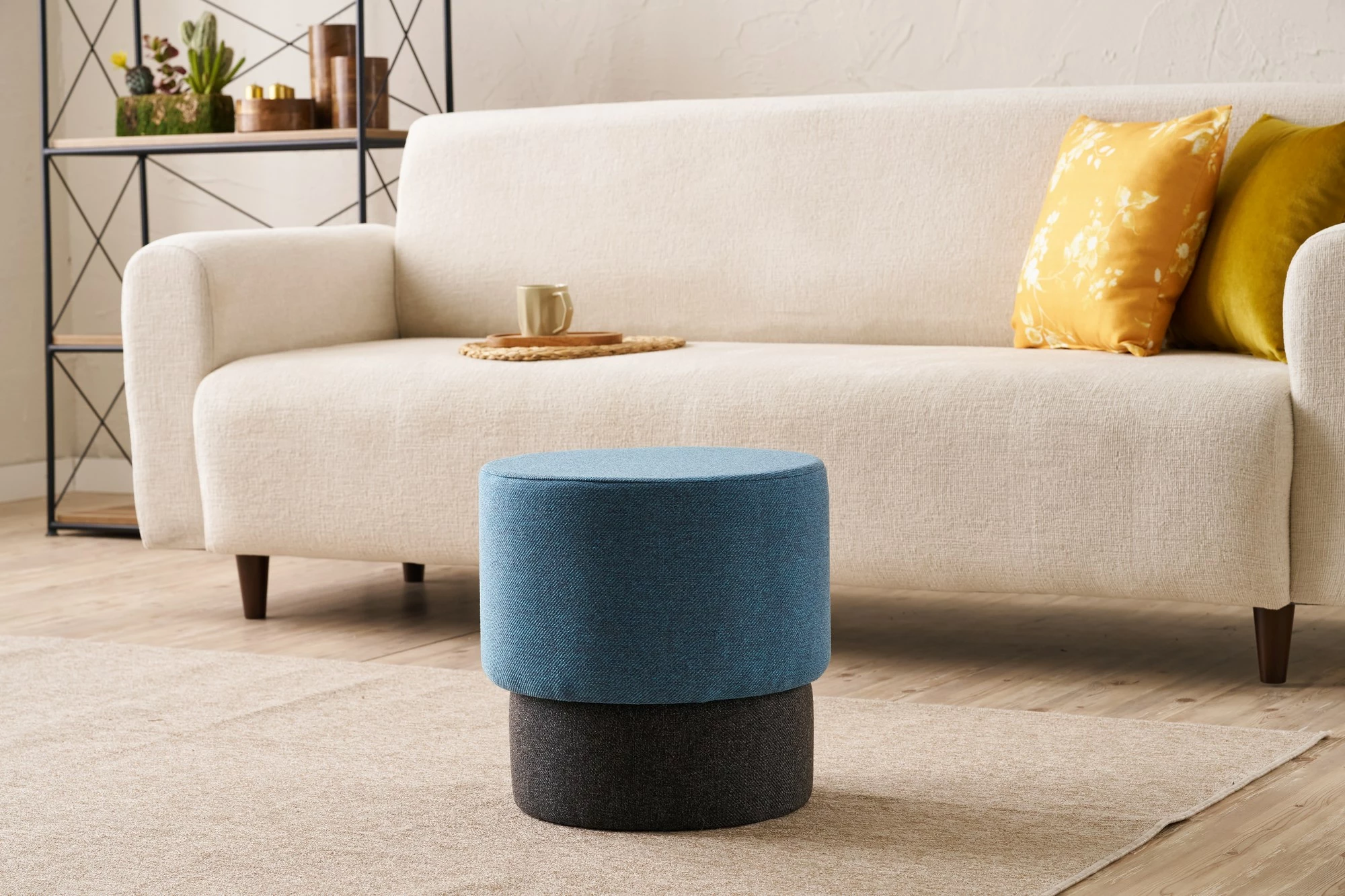Puf Patara, ngjyrë kaltër, Atelier del Sofa