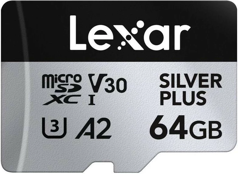 Kartelë microSD Lexar 64GB Professional SILVER Plus UHS-I A2 V30 U3 4K