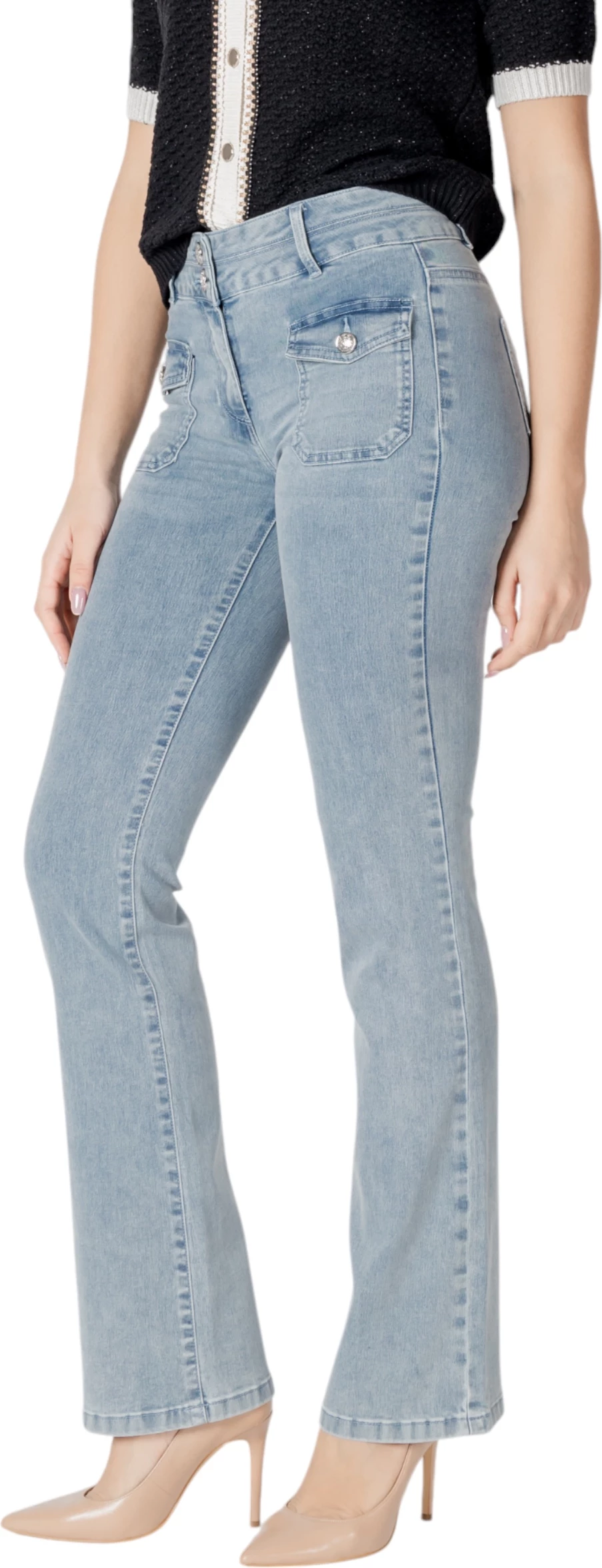 Pantallona xhins për femra Morgan De Toi 241-POLEN1, blu denim [Madhësia: 40]