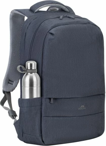 Çantë shpine për laptop RivaCase 7567, për 17.3\", anti-vjedhje, me portë USB, gri e errët