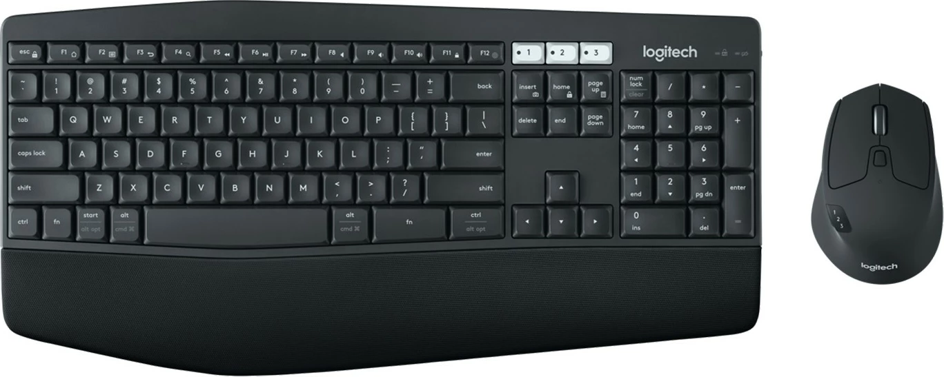 Set maus dhe tastierë Logitech MK850 Performance wireless, full-size, Bluetooth/RF, e zezë