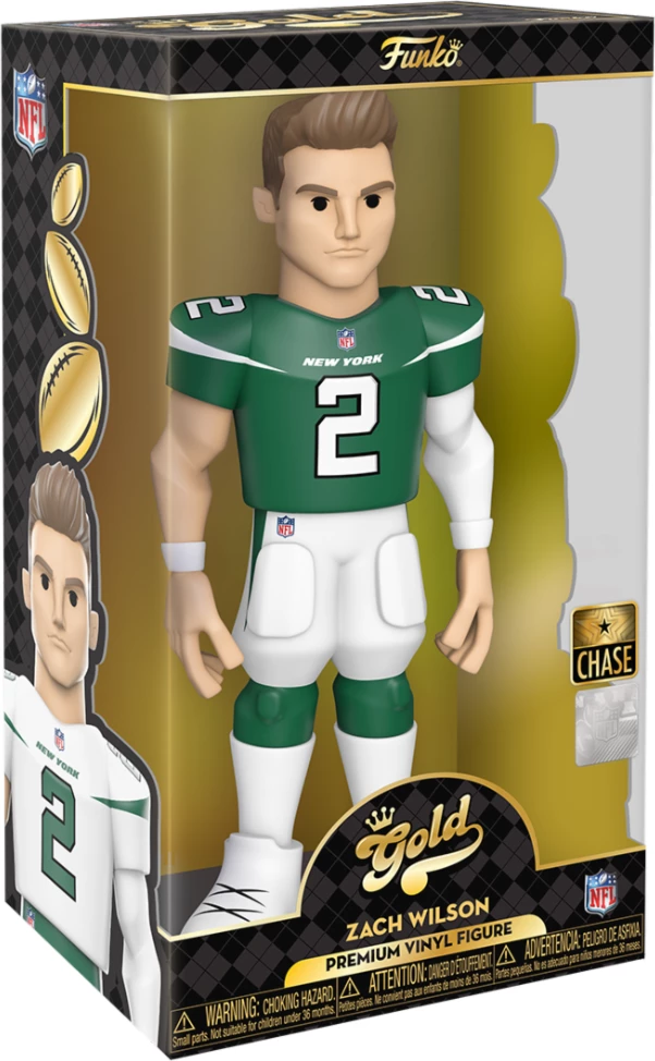Figurë vinili Funko GOLD NFL Zach Wilson NY Jets 12"