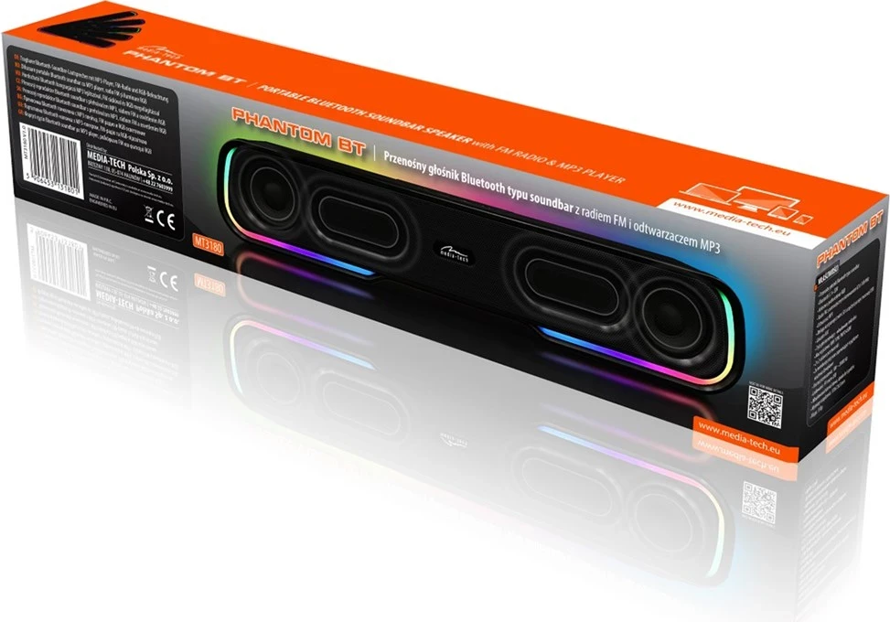 Soundbar bluetooth Media tech PHANTOM BT MT3180, ngjyrë e zezë