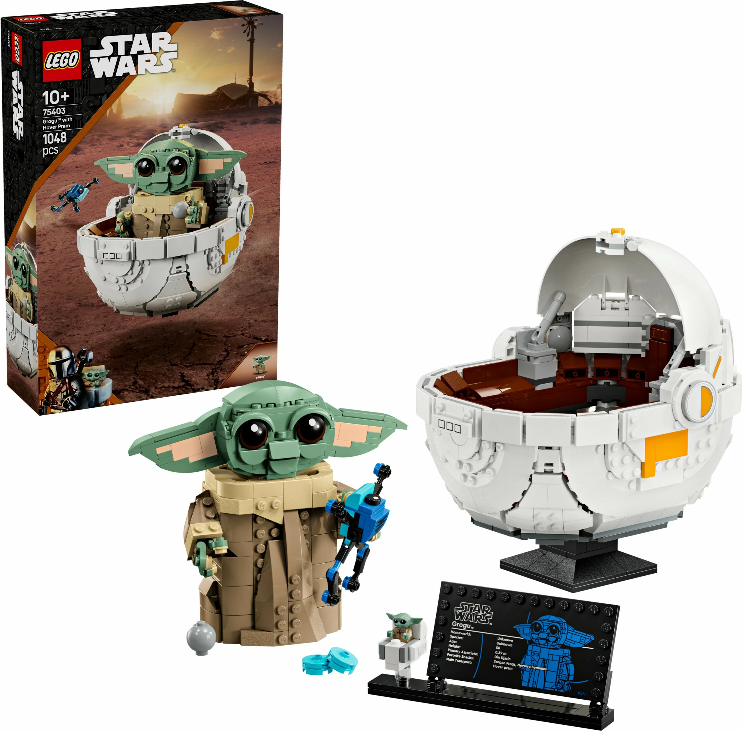 Set ndërtimi LEGO Star Wars Grogu, shumëngjyrësh