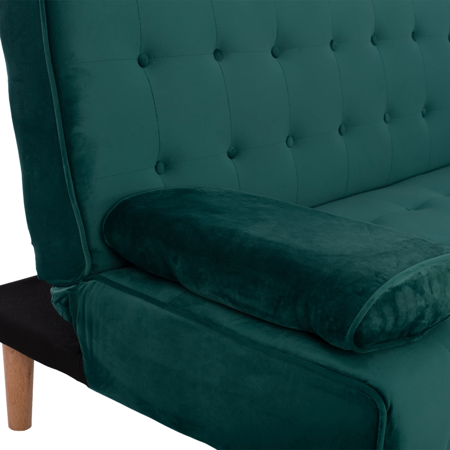 Krevat-sofë WANDA, kadife e gjelbër, FH3149.13, 188x83x83 cm