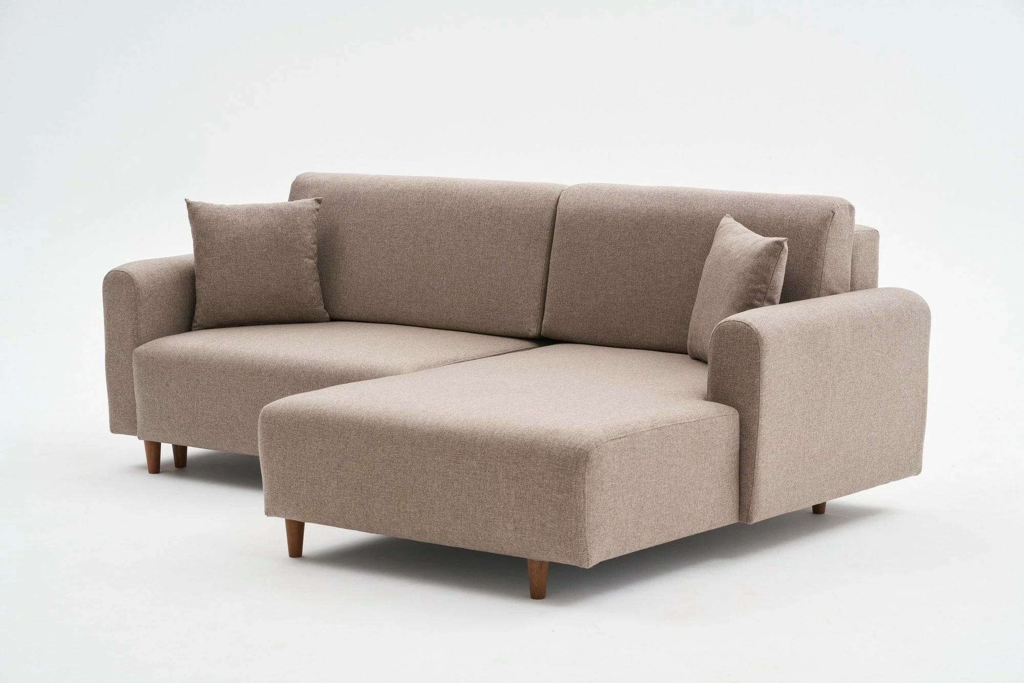 Kënd divan-krevat Atelier del Sofa, mane djathtas, ngjyrë kafe