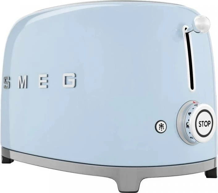Tostierë Smeg TSF01PBEU 950W, 2 slote, pop-up, Blu pastel