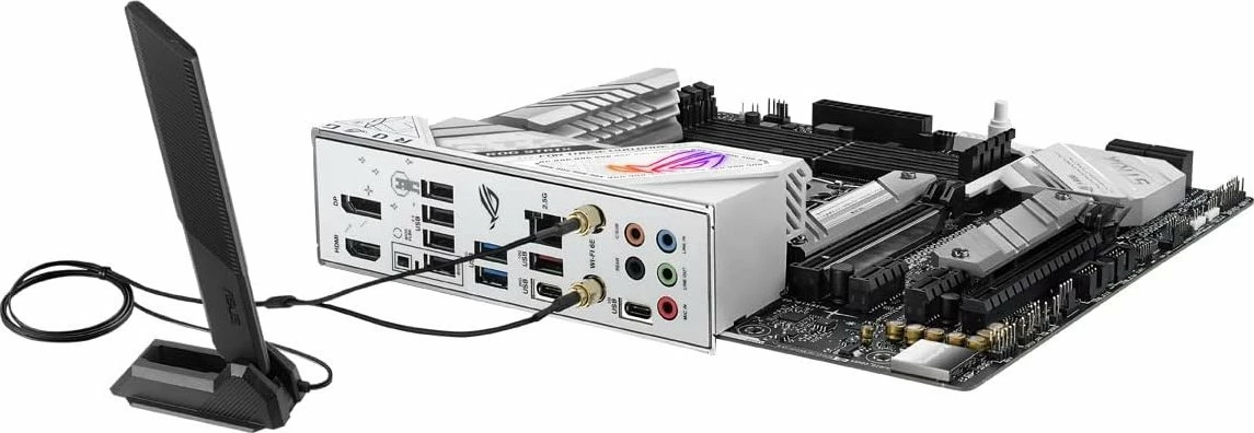 Pllakë amë Asus ROG STRIX B760-G GAMING WIFI, mATX, DDR5, Wi‑Fi 6, Bluetooth, bardhë/zi