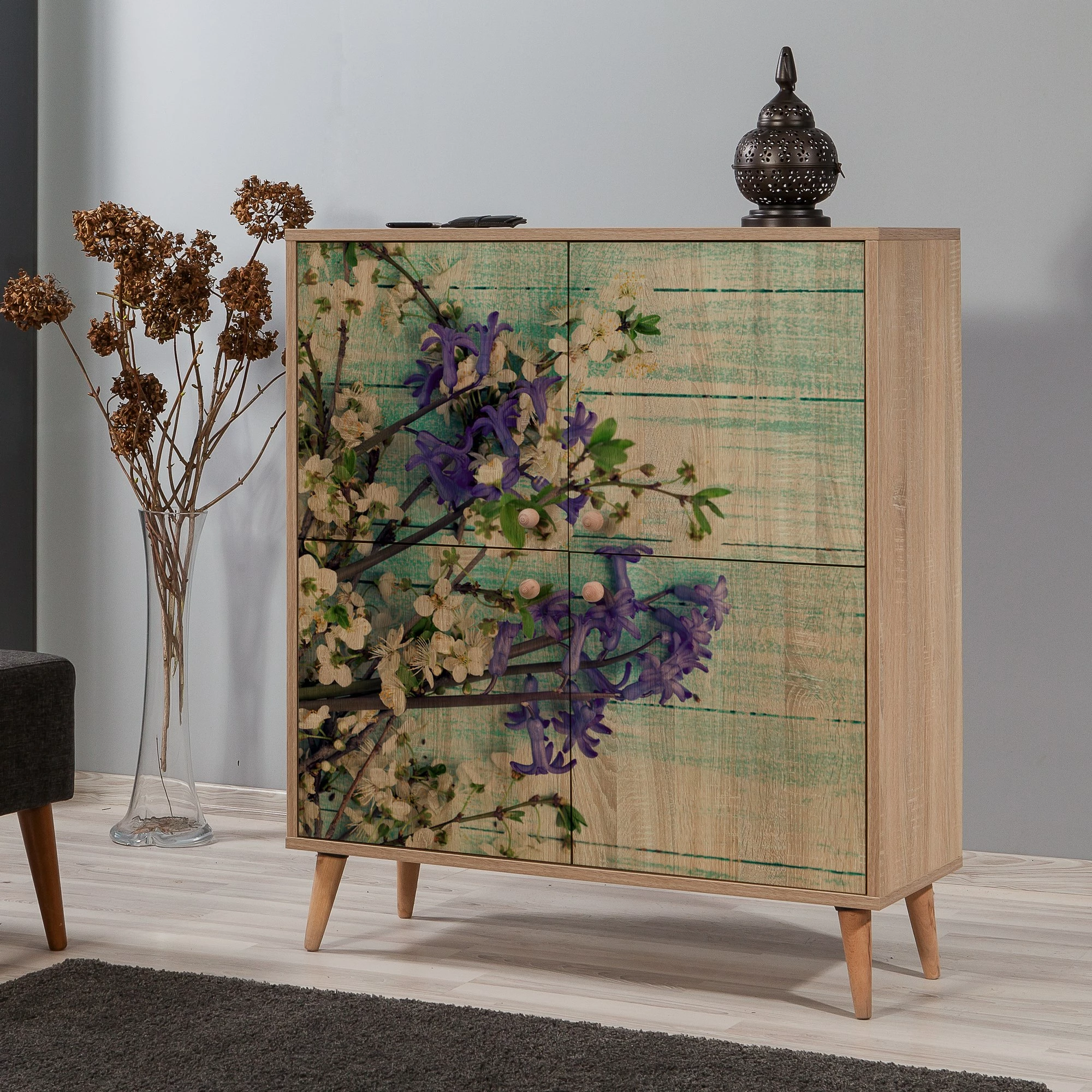 Dollap multifunksional Hanah Home, Multilux - 727, ngjyrë lisi Sonoma