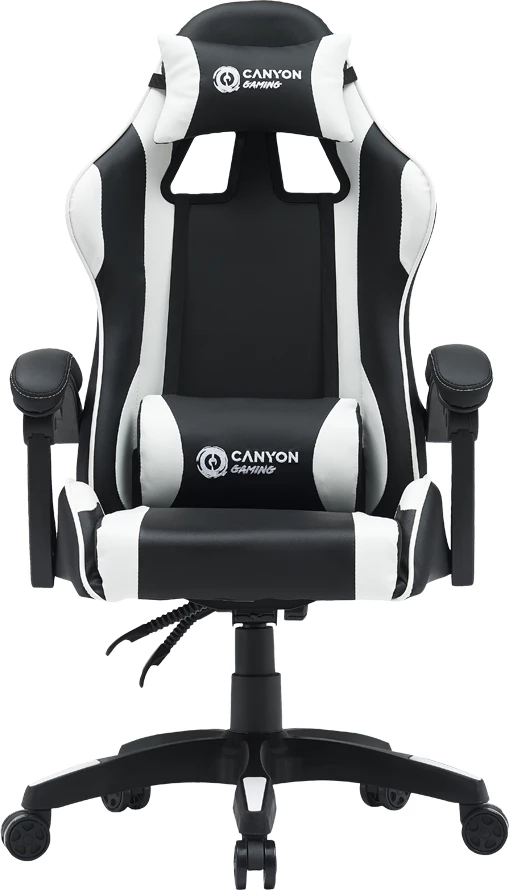 Karrige gaming CANYON Core SGCH2, shpinore e rregullueshme 90-135°, PU leather, deri 120 kg, e zezë/bardhë