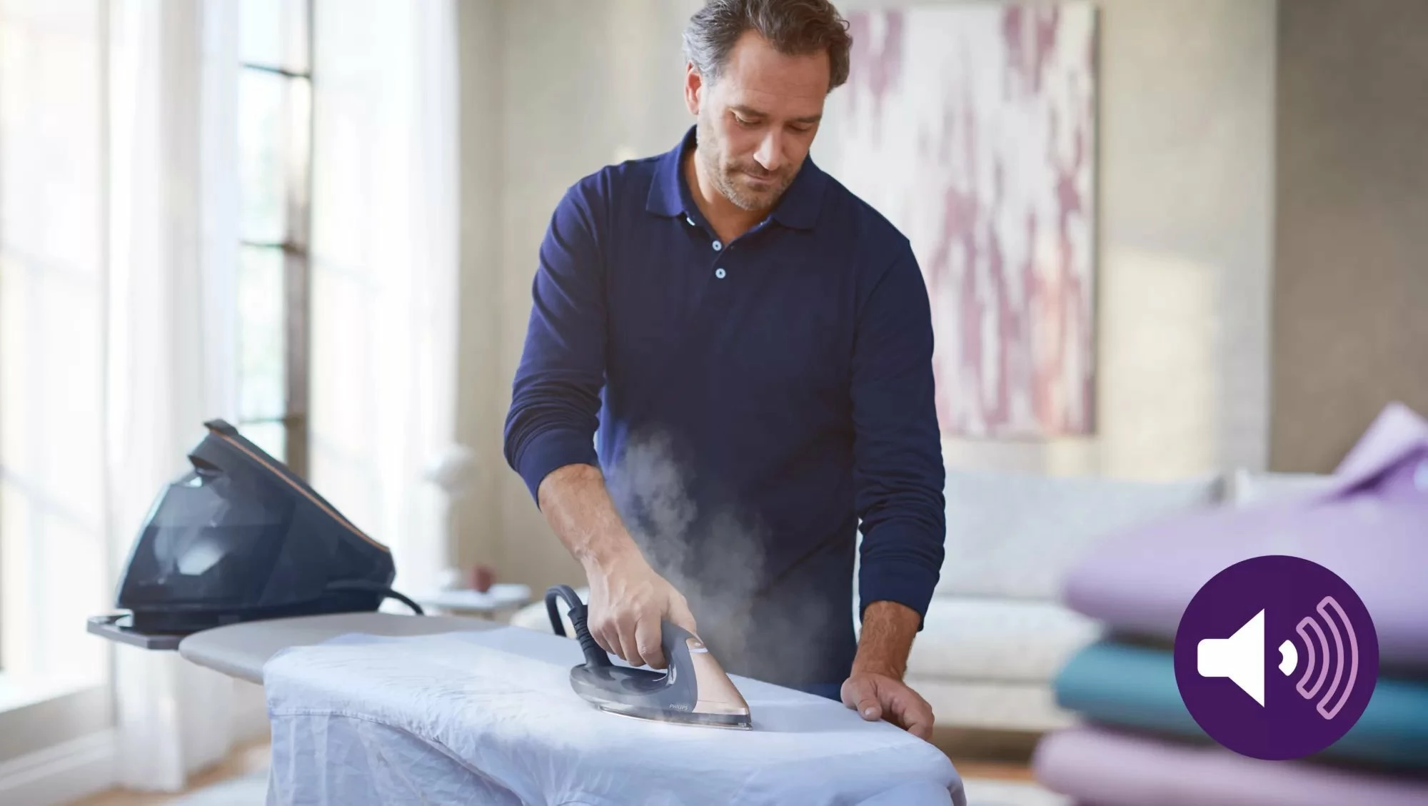 Hekur me gjenerator avulli Philips PerfectCare PSG9050/20 3200 W 1.8 L, navy blu/ari