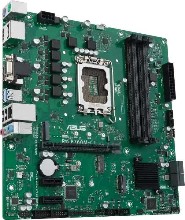 Pllakë amë ASUS PRO B760M-CT-CSM, micro ATX, Socket LGA 1700, Gjelbër