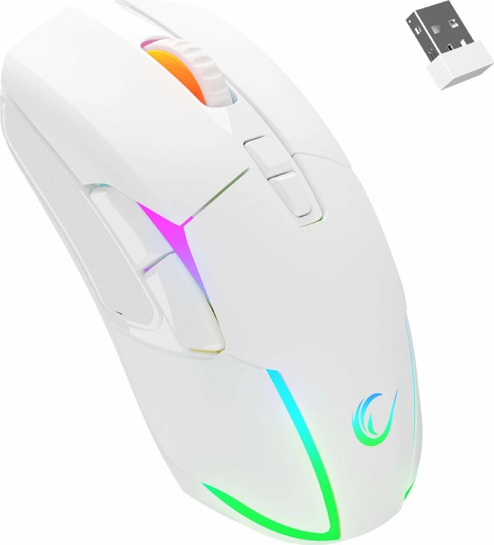 Maus Rampage Nova M4 NOVA M4-WHITE 800-4800 DPI RGB, i bardhë