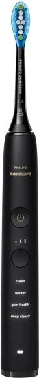 Furçë dhëmbësh elektrike, Philips, Sonicare DiamondClean 9000 HX9914/57, 4 moda 3 intensitete, BrushSync, sensor presioni, aplikacion, set me 2 doreza, zezë dhe bardhë