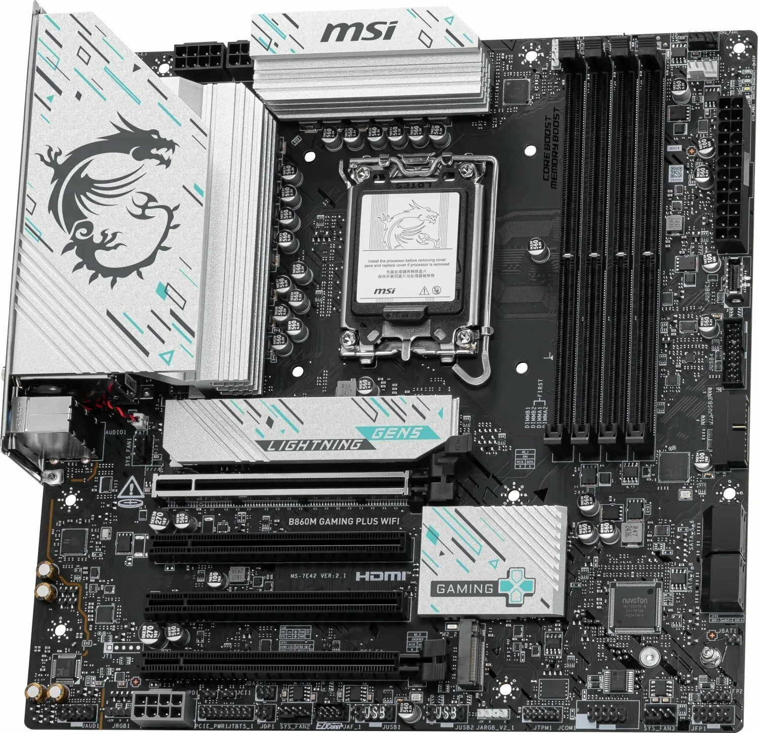 Pllakë amë MSI B860M Gaming Plus WiFi Micro-ATX, DDR5, Wi‑Fi 7
