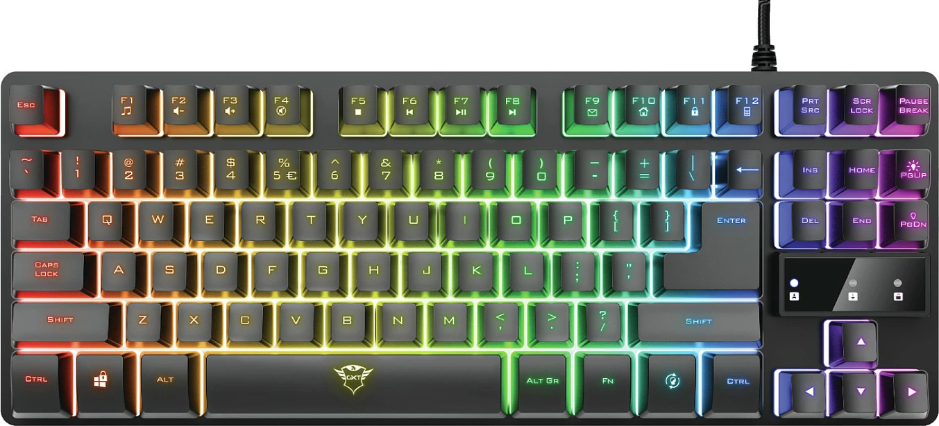 Set gaming Trust GXT794 3-në-1, tastierë TKL QWERTZ, Maus, Mauspad, RGB