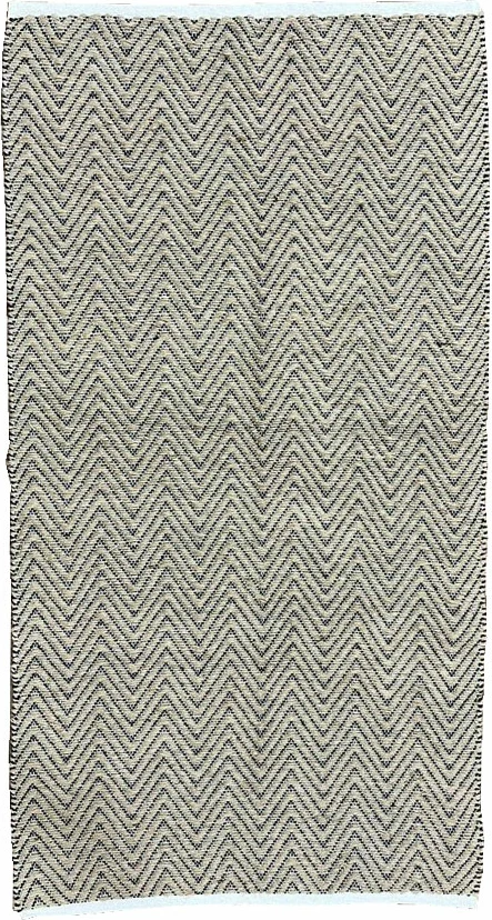 Qilim korridori Uma, jute dhe pambuk, 70x140cm, bezhë e zezë