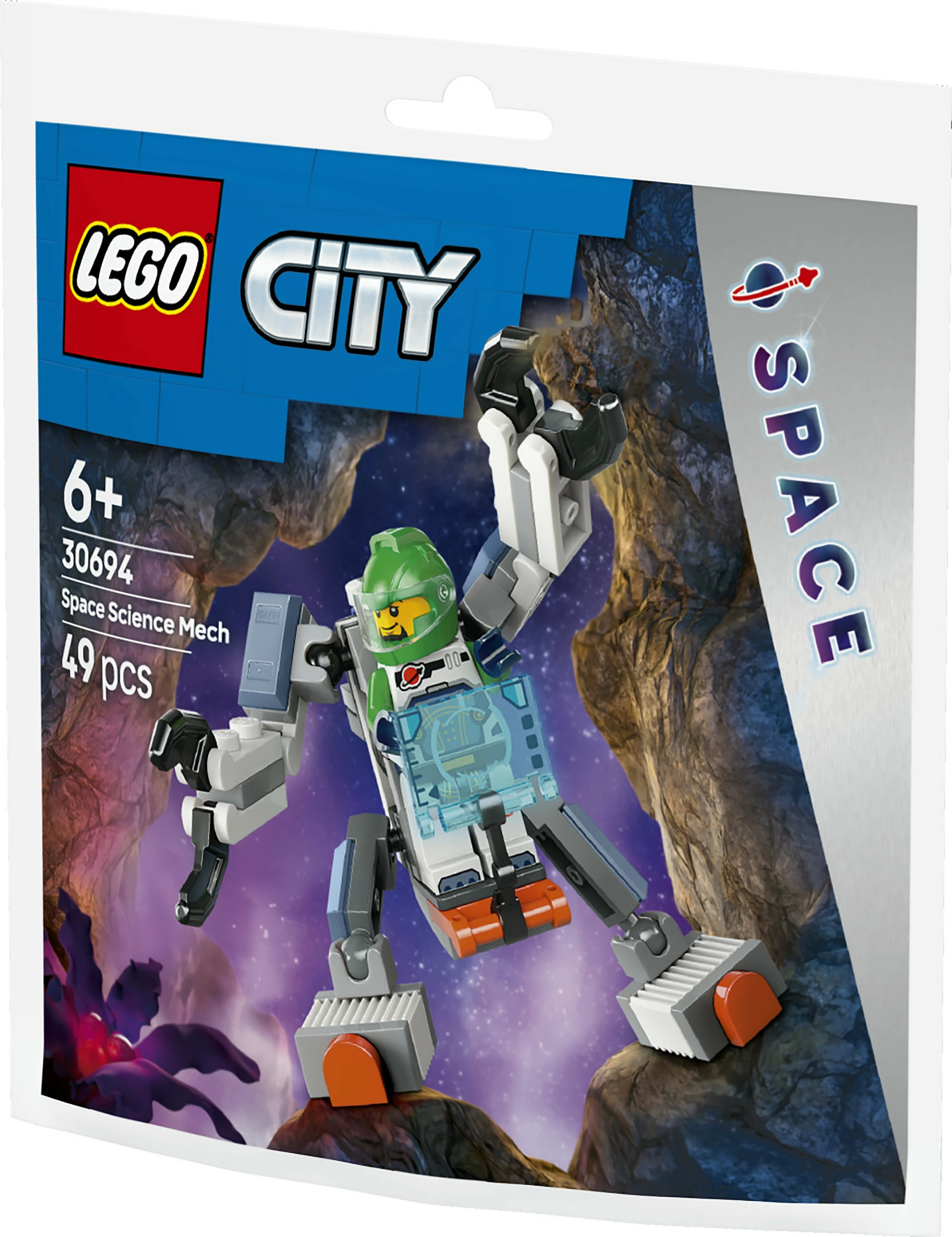 Set ndërtimi LEGO City Space Science Mech 30694, 49 pjesë, shumëngjyrësh