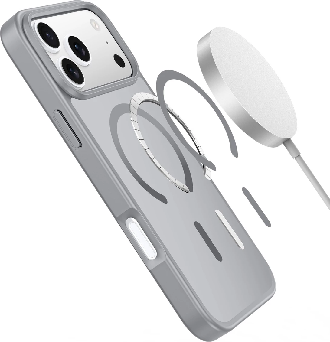 Mbështjellës Dux Ducis Yind për iPhone 17 Pro, MagSafe, Gri
