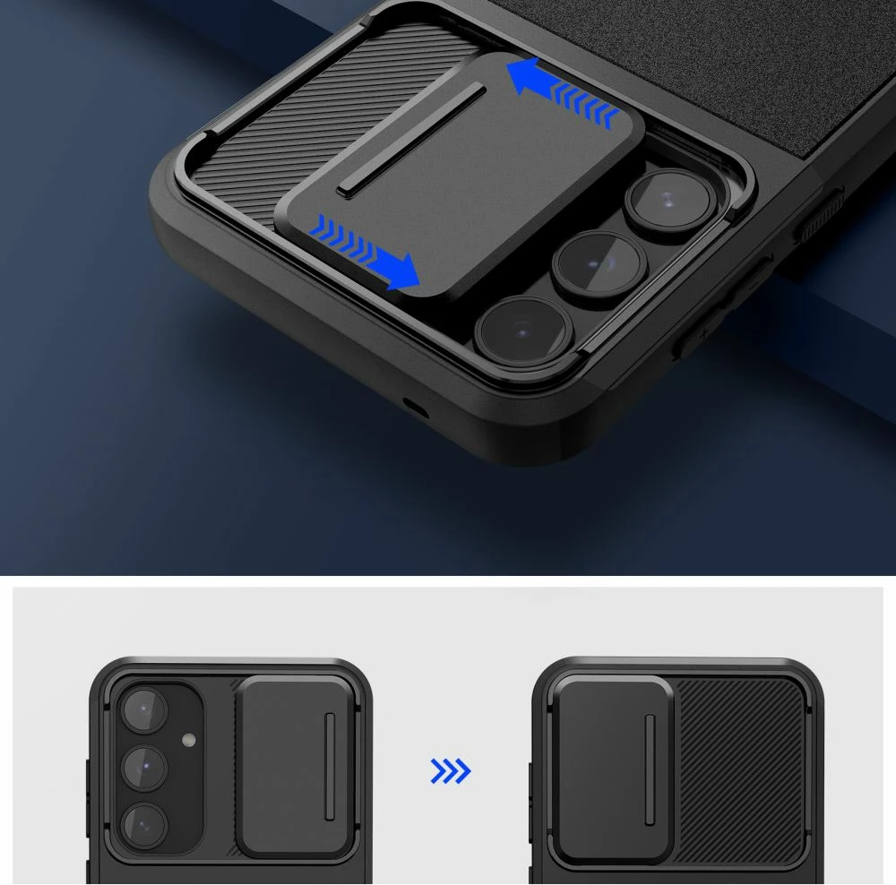 Mbështjellës Tech-Protect Velar Cam+ për Samsung Galaxy A55 5G, i zi