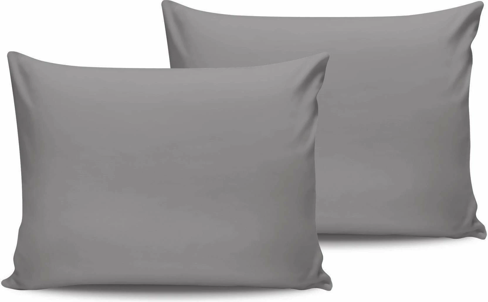 Set këllëfësh jastëku satin, 2 copë, ngjyrë gri e errët, L'essentiel
