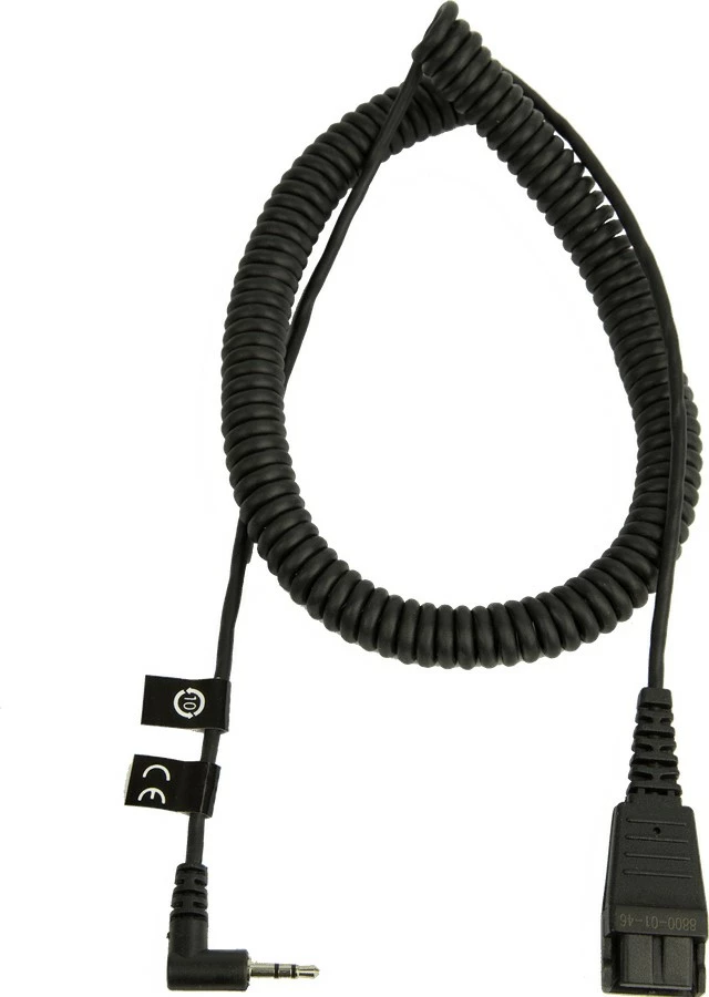 Kabllo lidhëse Jabra QD në 2.5mm për Panasonic, 0.5-2m, e zezë