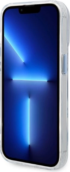 Mbështjellës Guess Metal Outline Magsafe për iPhone 14 Pro Max 6.7", kaltër/transparente