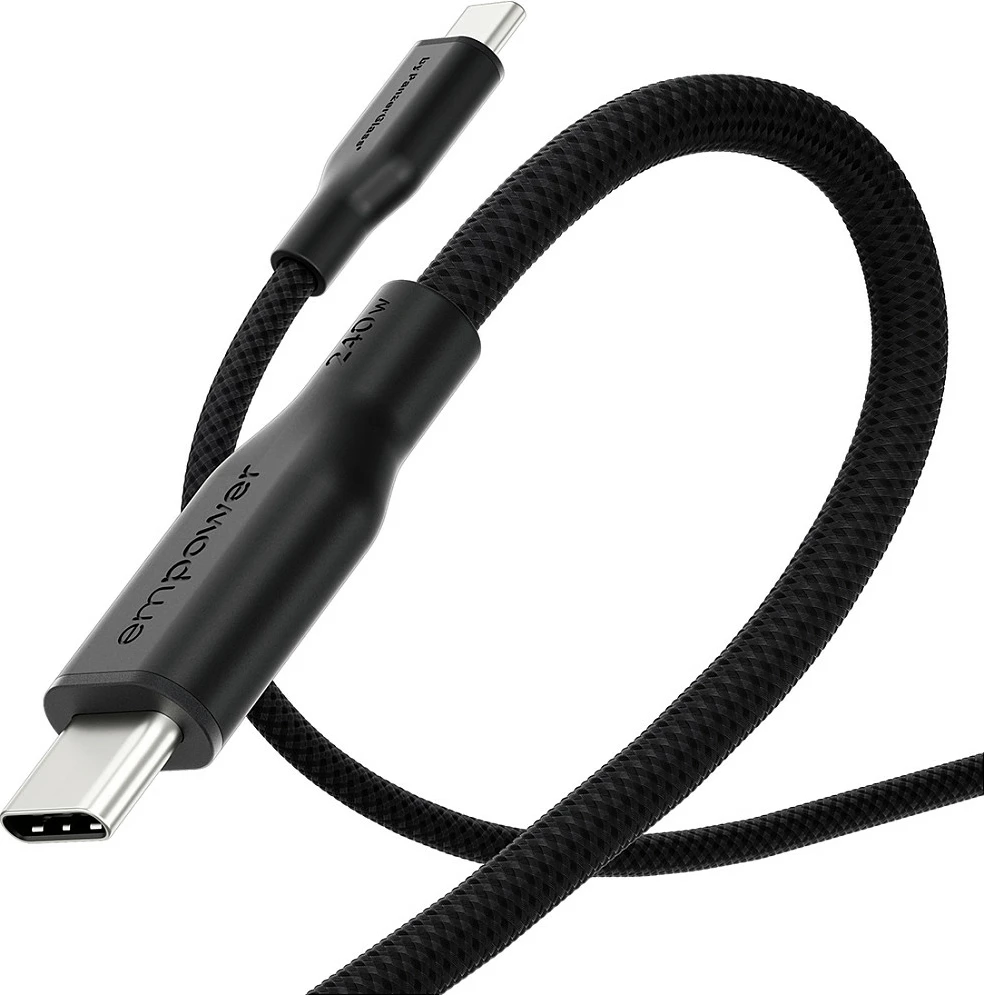 Kabl PanzerGlass empower Racing USB-C në USB-C, 240W, 2m, USB 2.0, i zi (Space Black)