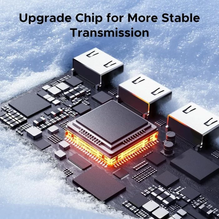 Switch HDMI UGREEN 55857 3-hyrje/1-dalje 4K@60Hz HDR10+ me telekomandë, i zi