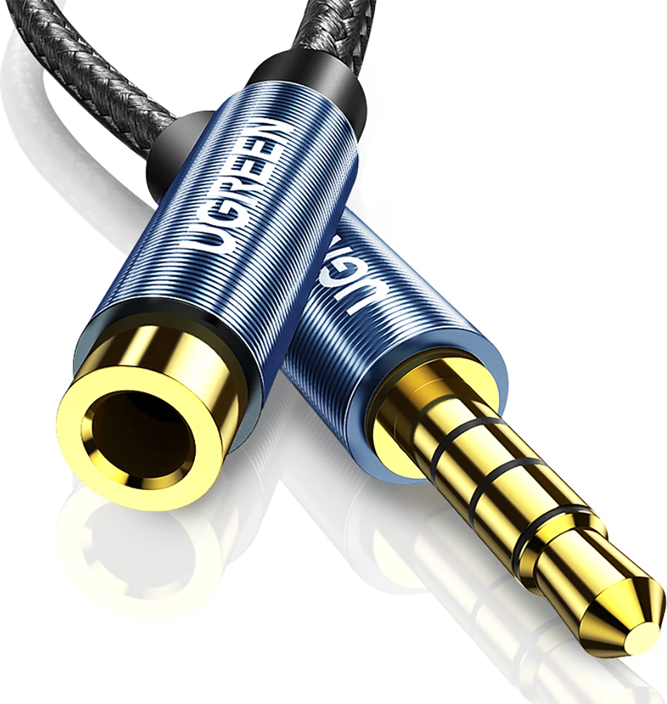 Kabllo zgjatues AUX Ugreen AV118, 1.5m, mini jack 3.5mm, Blu