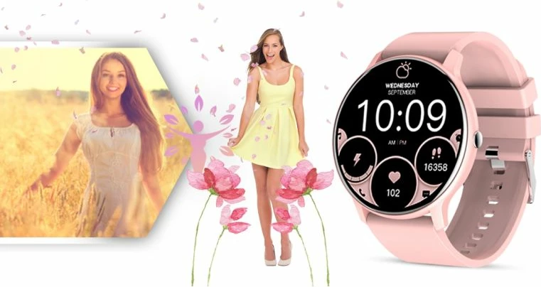 Smartwatch Giewont për femra, rozë